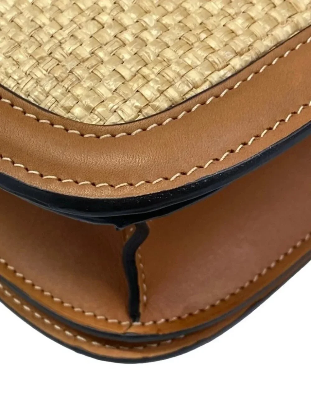 CELINE Classic Medium 189172CBS.02NT Natural Tan Raffia Calf Shoulder Bag